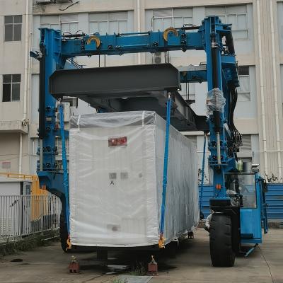China Blue 60T Straddle Carrier Crane   Customized Container Lift Trailer for sale