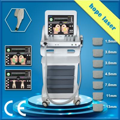 China 7 cartridges slimming stretch mark removal wrinkle removal hifu machine for face lift for sale