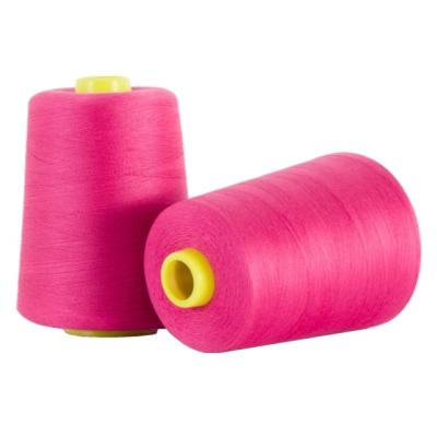 China Green / Yellow 100 Spun Polyester Sewing Thread Dyed Tube Anti - Pilling Good Evenness for sale