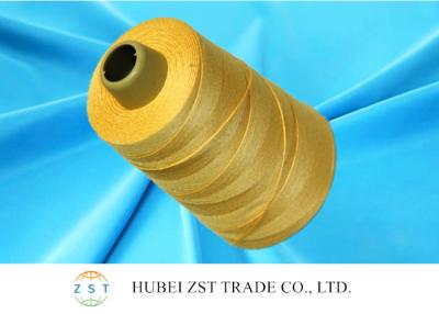China Dyed Core Spun Polyester Sewing Thread 20 / 2 20 / 3 , Golden Textured Polyester Thread for sale