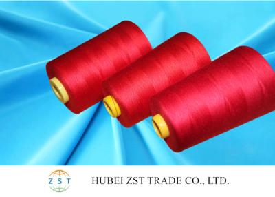 China Super Bright Industrial Sewing Thread , Dyed Poly Sewing Thread Low Shrinkage for sale