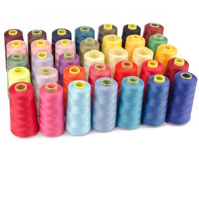 China 40/2 40s2 Polyester Thread For Sewing Hand Knitting High Tenacity for sale