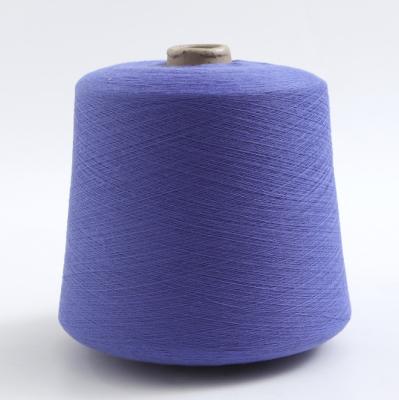 China Raw White Dope Dyed Polyester Yarn Paper Or Plastic Cone Abrasion Resistance for sale