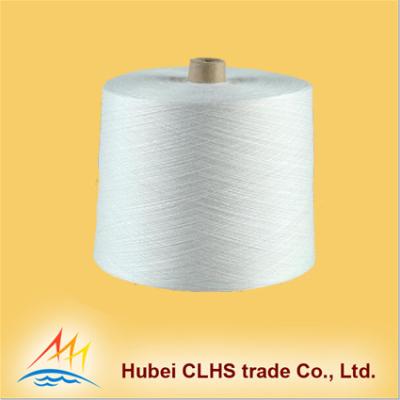 China Textile Polyester Ring Spun Yarn For T Shirts , Crease Resistant Polyester Yarn for sale