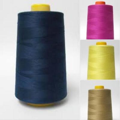 China 20s/2 30s/2 40s/2 100% spun polyester sewing thread 5000yds plastic cone for sale