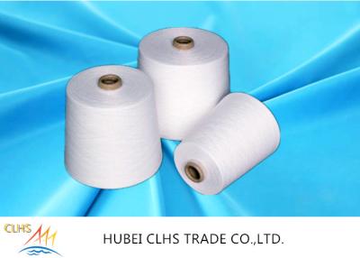China Paper Cone Polyester Ring Spun Yarn , Optical White Spun Poly Thread For Handbags for sale
