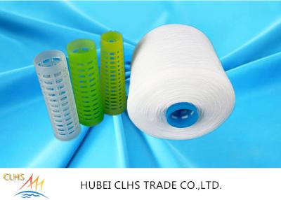 China 40/2 Raw White 100% Yizheng Polyester Spun Yarn With Dyeing Tube for sale