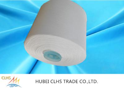 China Raw White Semi Dull Polyester Yarn 42 / 2 100% Yizheng Polyester Staple Fiber for sale