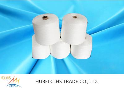 China Raw White / Dyed Poly Spun Yarn , 100 Spun Polyester Yarn For Sewing Thread for sale