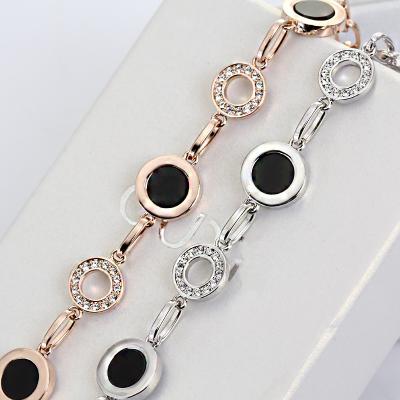 China Ref No.: 205027  Black white Matching birthstone bracelets for mothers costume jewellery wholesalers costume jewelry for sale