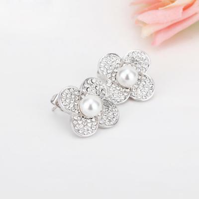 China Ref No.: 440238 Pearl Peony Earring statement jewellery wholesale glowing jewelry for sale