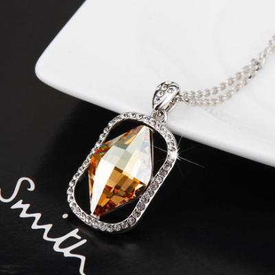 China 140318 Shallow honey cubic love fashion necklace wholesale-jewellery costume jewelry factory white gold amethyst for sale