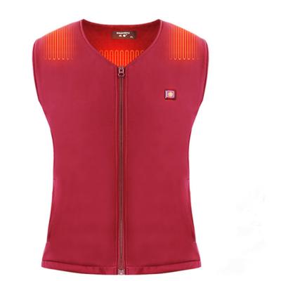 China 7.4V DC Rechargeable Heated Vest 3 Heating Zones Polyester Spandex Surface for sale