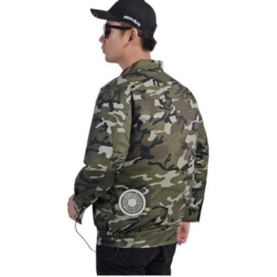 China Knit Technics Fan Cooled Jacket With Turn Over Collar Zipper Closure for sale