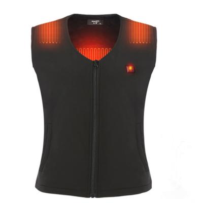 China V Neck Rechargeable Heated Vest  7.4V 4400mAh Thermal Vests Ladies Spandex / Polyester for sale