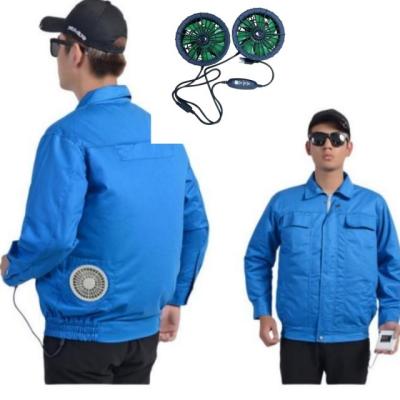China Construction Worker Fan Cooled Jacket Sun Proof diameter 106mm with two holes for sale