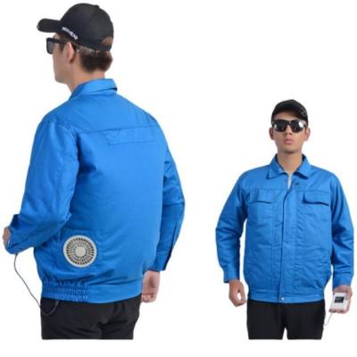 Китай Летняя повседневная охлаждающая сварочная куртка унисекс с охлаждающим жилетом на батарейках 5 В продается