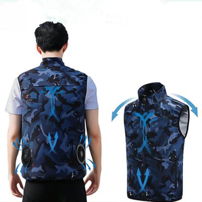 China 245g Air Conditioning Vest For Men Summer Cooler Stand Collar for sale