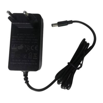 China 12.6v 3a Ac Dc Adapter Charger European Standard Plug Dc5.5x2.1mm Male for sale
