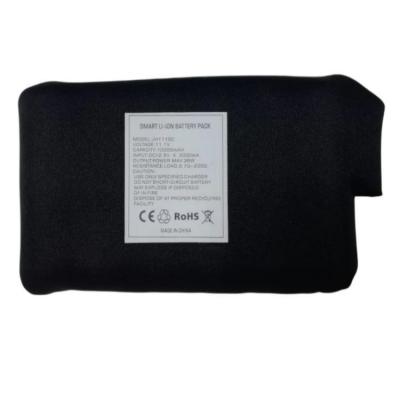 China Winter Heated Clothes Battery 7.4V 12V 10000mAh DC Charging Head Black Color for sale