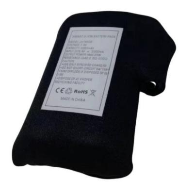 China Glove 7.4 V 5000mah Battery Black Diving Cloth Wrapped With DC Plug for sale
