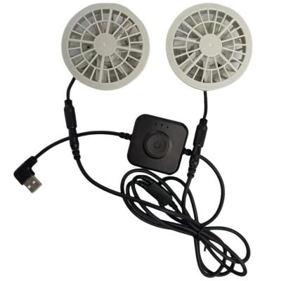 China Japanese Brushless Motor Air Conditioning Vest Fan Small Two Fans In One Lightweight for sale