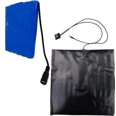 China Hot Food Delivery PVC Heating Pad 12V 10Ah Battery Powered Heating Pads Size 30x30cm en venta
