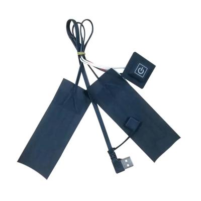 China Roupas personalizadas almofadas de aquecimento 2pcs em um 5V USB para calças aquecidas à venda