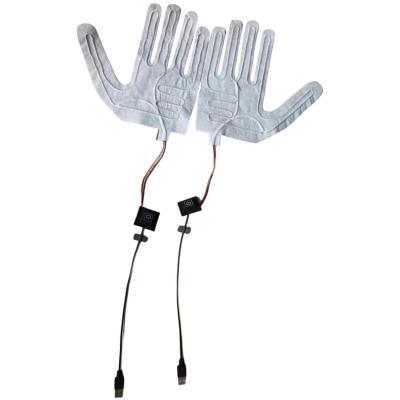 China Gloves Heating Pad 5V With USB Plug switch button Three Level Temperature for sale
