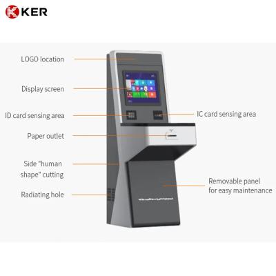 China Commercial All In One Lcd Horizontal Information Terminal Interactive Book Return Removable Mobile Cart Uhf Rfid Library à venda