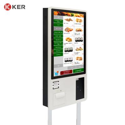 China Hot Sale 27 inch Smart Food Self Service Order Kiosk For Order Self Service Terminal for sale