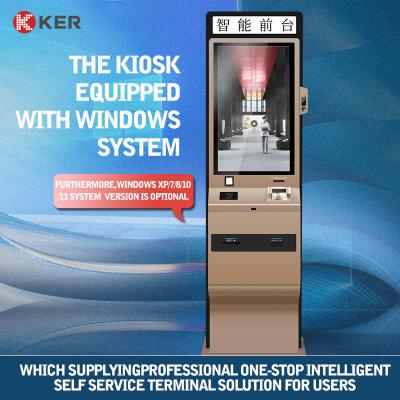 China KER smart hotel self-check-in machine facial recognition system service terminal self-check-out all-in-one Te koop