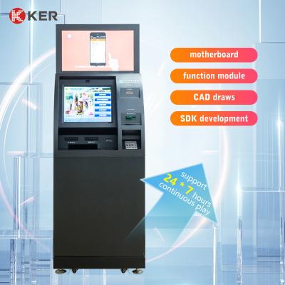 China Bill Deposit Self Service Terminal Machine Cash In Machine Floor Standing Multifunction Self Service Kiosk à venda