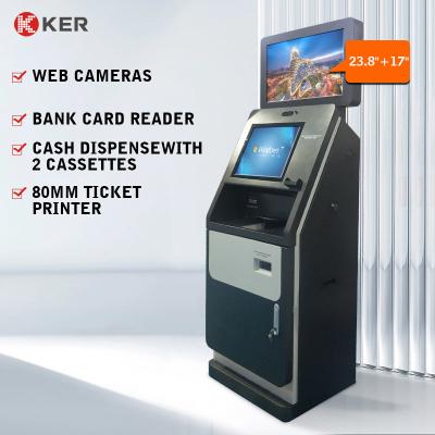 China dual screen payment Deposit and Withdrawal All in One Cash kiosk machine Self Service Kiosk à venda
