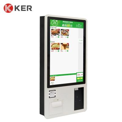 China Printer QR Barcode Scanner 32 Inch Self Service Ordering Kiosk for sale