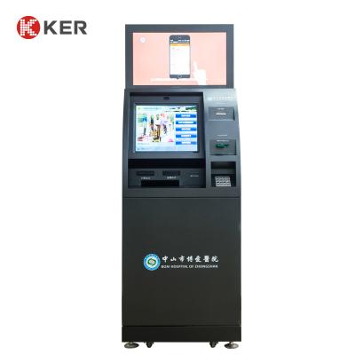 China Card Dispenser Capacitive 19 Inch Hospital Self Service Kiosk for sale