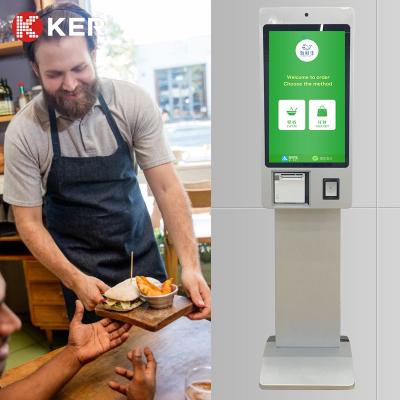 China Self Service Ordering Kiosk Pos System Cashier Cash Acceptor Machine Payment Kiosks For Fast Food Restaurants for sale
