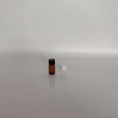 China 1ml 3ml 15ml clear or amber glass vial with common screw aluminum cap and plastic cap for sale