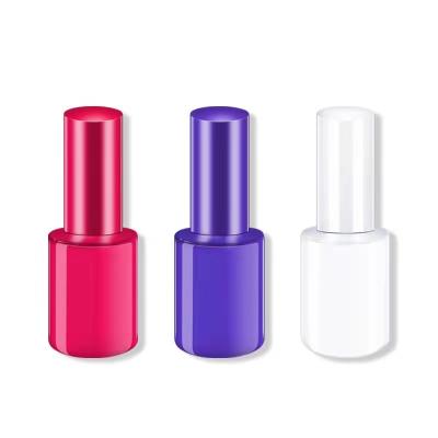China 5ml 10ml 15ml empty  Refillable glass gel Nail polish bottle with Brush and cap for sale