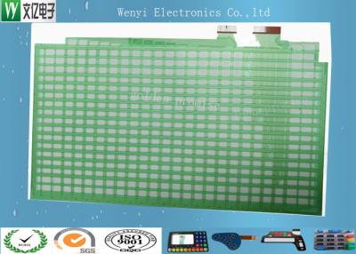 China Green Oil Polyester PET Flex Circuit , Flex Pcb Stiffener Membrane Keypad Switch Circuit for sale