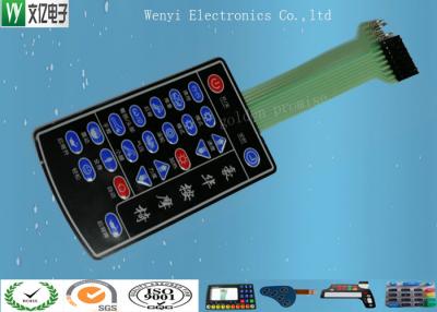 China Passo 2.54mm dos conectores do interruptor de membrana do ANIMAL DE ESTIMAÇÃO, teclado numérico tátil chave gravado do interruptor à venda
