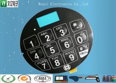 China Blue LCD Window Membrane Keypad Panel With 3M468 Back Adhesive Matte Finish for sale
