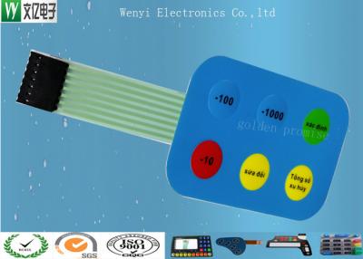 China Pin de grabación en relieve no táctil del interruptor de membrana de 12m m 7 conector hembra de la echada de 2,54 milímetros en venta