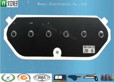China Interruptor de membrana brillante grabado en relieve del poliéster de 0.125m m cubierto con número de serie y la fecha en venta