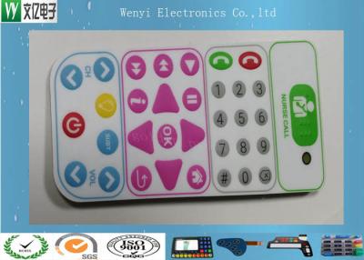 China Control Keypad Flat Membrane Switch Keypad No Embossing With 0.20mm PET Overlay for sale