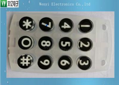China O comprimido condutor do carbono imprimiu chaves do teclado numérico 12 da borracha de silicone de 45 graus à venda