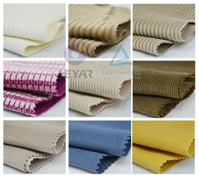 China Combed Cotton Spandex Material From 2.5 Wale to 36 Wale Wide Wale Middle Wale Fine Wale Corduroy Fabric and Textile for sale