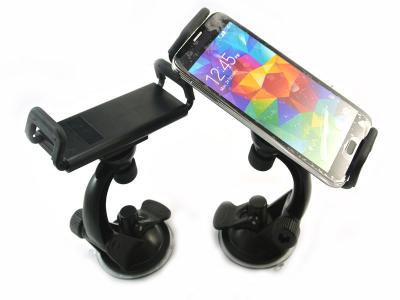 China Flexible Clamp Auto Cell phone Holder , Note 3 iPhone 4S Sony Z1 Mini Rotary Car Mount for sale