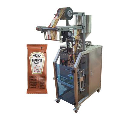 China Knorr Sauce Liquid Packer Machine 500ml 35bags/min 3 Sides Sealing for sale