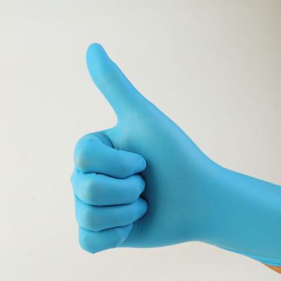 China 13 Inch 18 Mil 0.45mm Disposable Nitrile Gloves Powder Free for sale